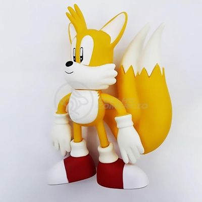 Boneco Tails Articulado Grande Super Size 23cm Sonic World