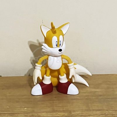 Boneco Tails Articulado Grande Super Size 23cm Sonic World