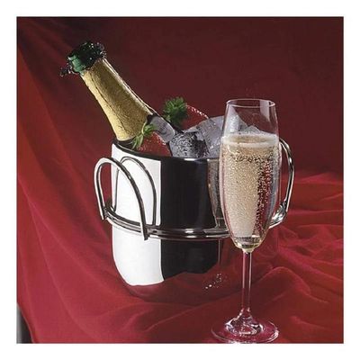 Balde De Gelo Inox Com Alças Pinça 1,5 Litros Bar Festa