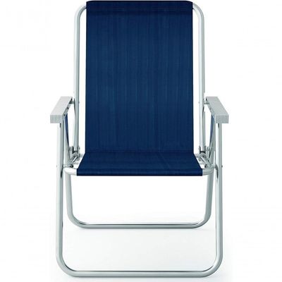 Cadeira Alta Conforto Aluminio Sannet Azul Marinho - Mor