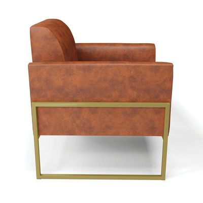 Kit 2 Poltronas Base Industrial Alta Dourado Marisa Corano Nozes D03 - D\'rossi
