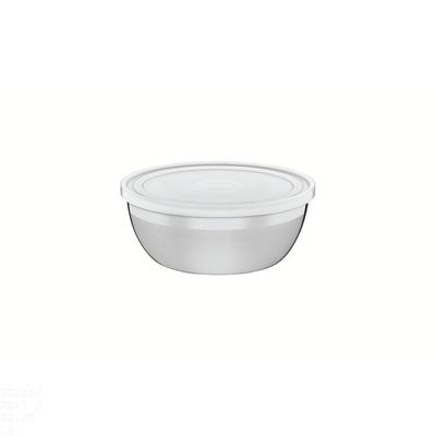 Pote Redondo Tramontina Freezinox Em Aço Inox Com Tampa Plástica 14 Cm 0,8 L Tramontina