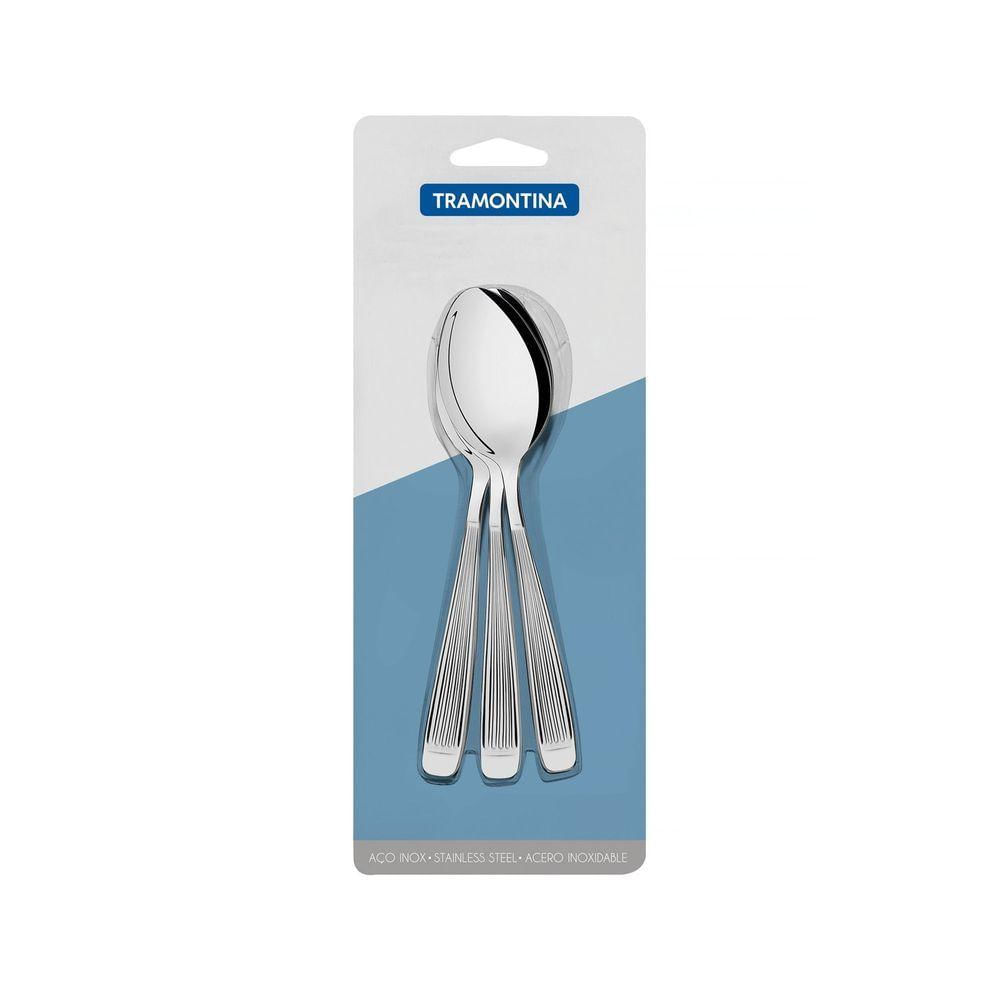Conjunto De Colheres De Mesa Tramontina Athenas Aço Inox 3 Pç. Tramontina