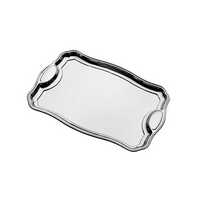 Bandeja Retangular Classic Tramontina Em Aço Inox Com Alças 35x24cm Tramontina