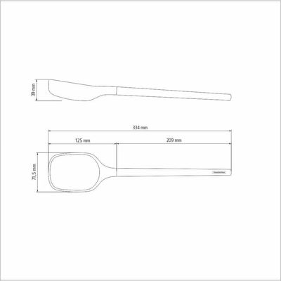 Colher De Servir Tramontina Live Em Silicone Cinza Com Cabo De Madeira Tramontina