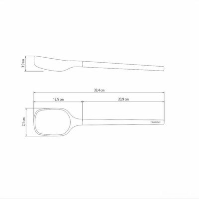 Colher De Servir Tramontina Live Em Silicone Verde Com Cabo De Madeira Tramontina