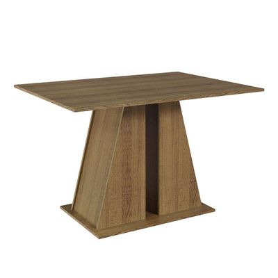Conjunto Sala De Jantar Mesa Tampo De Madeira 6 Cadeiras Rustic/preto Beverly Madesa Rustic/preto