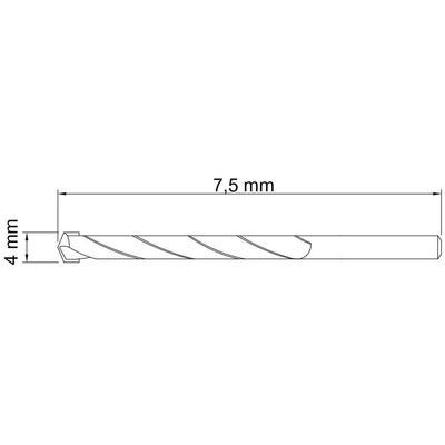 Broca Para Concreto 4x75 Mm Em Aço Especial Com Acabamento Jateado Para Uso Doméstico
