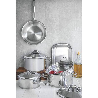 Caçarola Tramontina Solar Funda Em Aço Inox Fundo Triplo Com Tampa E Alças 20 Cm 3,6 L Tramontina