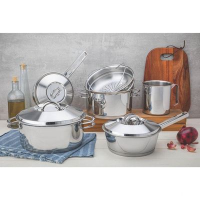 Caçarola Tramontina Solar Funda Em Aço Inox Fundo Triplo Com Tampa E Alças 20 Cm 3,6 L Tramontina