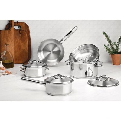 Caçarola Tramontina Solar Funda Em Aço Inox Fundo Triplo Com Tampa E Alças 20 Cm 3,6 L Tramontina