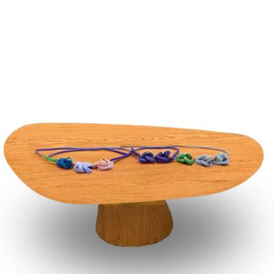 Mesa Oval Organica Em Freijo 120x80cm