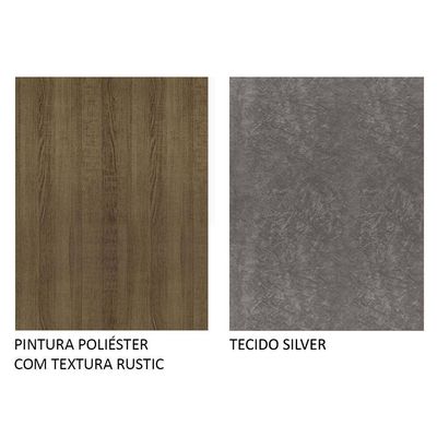 Conjunto Sala De Jantar Mesa Tampo De Madeira 4 Cadeiras Rustic/silver Gisele Madesa Rustic/silver