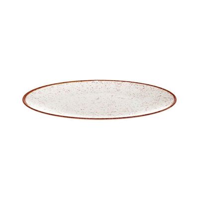 Jogo De Pratos Rústico 12pç Porcelana 28cm Com Talheres Búzios Tramontina