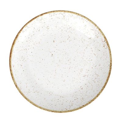 Jogo De Pratos Rústico 12pç Porcelana 28cm Com Talheres Laguna Tramontina