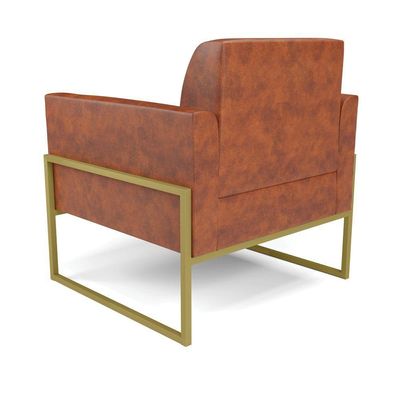 Kit 2 Poltronas Base Industrial Alta Dourado Marisa Corano D03 - D\'rossi Cor Nozes