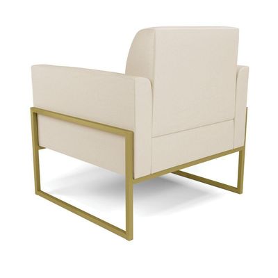 Poltrona Base Industrial Alta Dourado Marisa Corino D03 - D\'rossi Cor Bege
