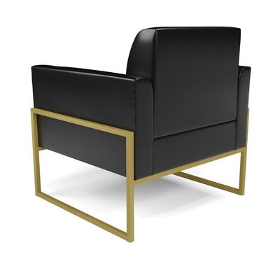 Poltrona Base Industrial Alta Dourado Marisa Corano D03 - D\'rossi Cor Preto