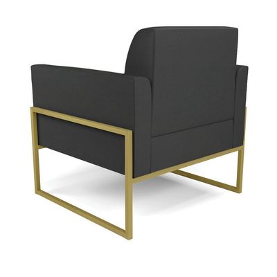 Poltrona Base Industrial Alta Dourado Marisa Corino D03 - D\'rossi Cor Preto