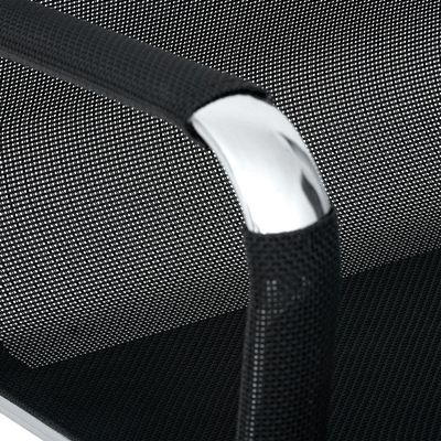 Cadeira Escritório Mesh Fixa Preta Base Cromada - Waw Design