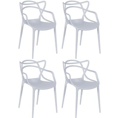 Kit 4 Cadeiras Allegra - Cinza