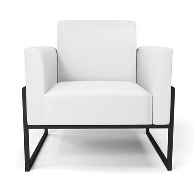 Kit 2 Poltronas Base Industrial Alta Preto Marisa Corino D03 - D\'rossi Cor Branco
