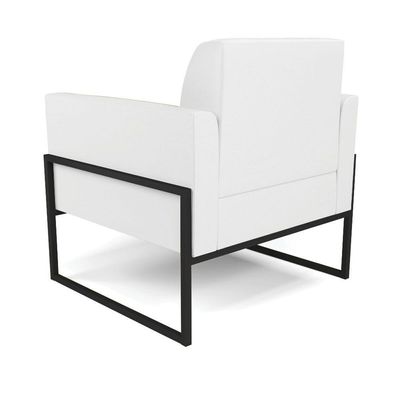 Kit 2 Poltronas Base Industrial Alta Preto Marisa Corino D03 - D\'rossi Cor Branco