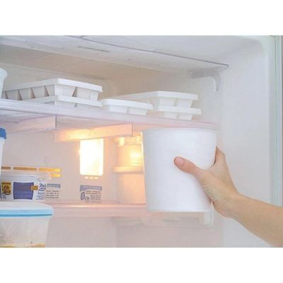 Balde De Gelo Inox Com Alças De Couro Pinça 2,3 Litros Bar Balde Interno Removivel Para Guardar Gelo