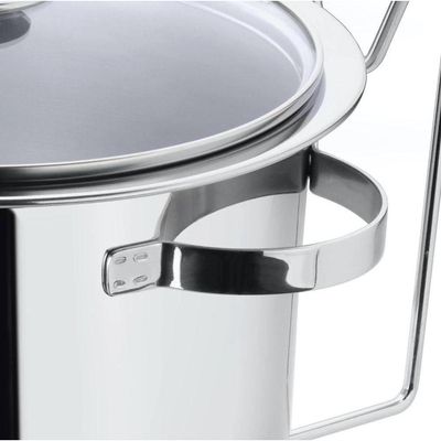 Rechaud Inox Banho Maria Bowl Embutido Buffet 6 Peças 5,8 Litros Alta Qualidade Servir Pratos Quente