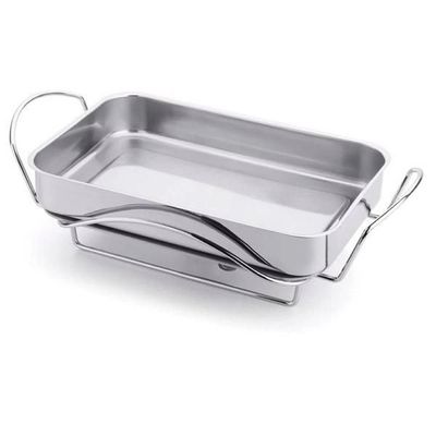 Réchaud Assadeira Travessa Inox 5 Peças Buffet Forma Para Forno Restaurante Servir Pratos Quentes