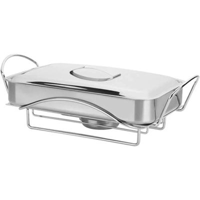 Réchaud Assadeira Travessa Inox 5 Peças Buffet Forma Para Forno Restaurante Servir Pratos Quentes