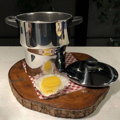 Panela Para Cuscuz Cuscuzeira Fogão De Indução Inox 3 Litros Aparelho De Cuzcuz Com Alças