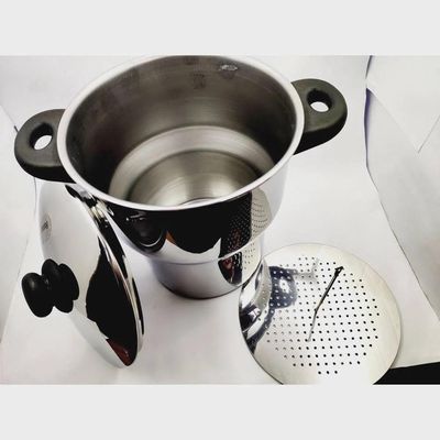 Panela Para Cuscuz Cuscuzeira Fogão De Indução Inox 3 Litros Aparelho De Cuzcuz Com Alças