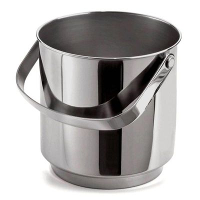 Balde De Gelo Inox Com Pegador Pinça 2,3 Litros Baldinho Container Interno Removível Para Guardar