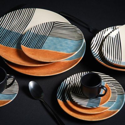 Conjunto De Xícara De Cafezinho Com Pires 06 Peças Coup Abstrata Porto Brasil
