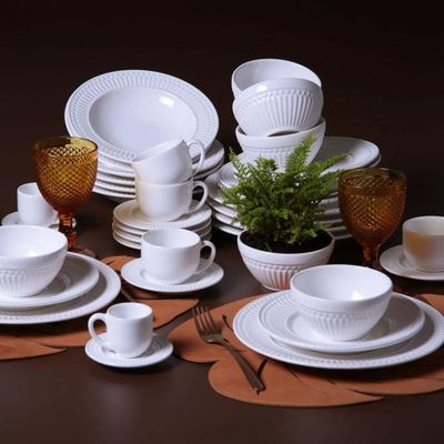 Conjunto De Xícara De Cafezinho Com Pires 06 Peças Roma Branco Porto Brasil