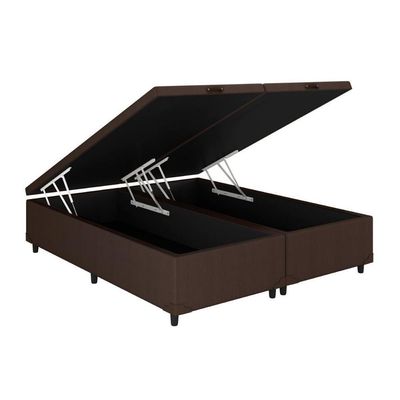 Cama Box Baú King Universal Courano Brown (193x203x35) - Costa Rica