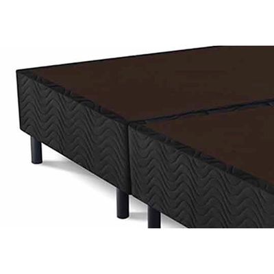 Cama Box Base Solteiro Universal Suede Black (88x188x20) - Costa Rica
