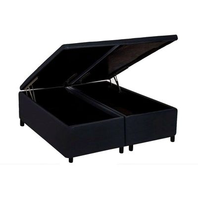 Cama Box Baú King Universal Courano Black (186x198x35) - Costa Rica