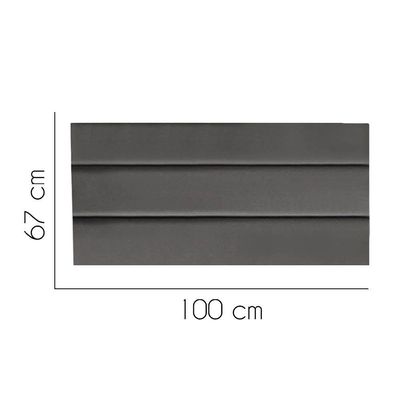 Painel Estofada Argentina 100cm Solteiro Para Cama Box Quarto Corino Cinza