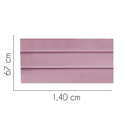 Painel Estofada Argentina 140cm Casal Para Cama Box Quarto Suede Rosa Bebê