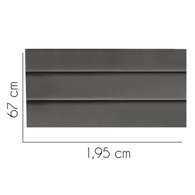 Painel Estofada Argentina 195cm King Size Para Cama Box Quarto Suede Cinza Escuro Grafite
