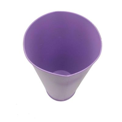 Vaso Metal Enfeite Jardim Quintal Varanda Borboleta Flor Lilas