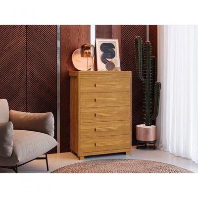 Cômoda Paris Com 5 Gavetas Reforçadas Camas Fenix