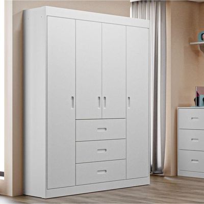 Roupeiro Livia 4 Portas 2 Gavetas Branco Móveis Canaã