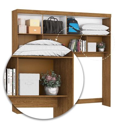 Guarda Roupa Modulado Paris 5 Portas Com Espelho E 2 Gavetas Freijó Com Off White