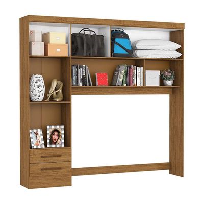 Guarda Roupa Modulado Paris 5 Portas 2 Gavetas Freijó Com Off White