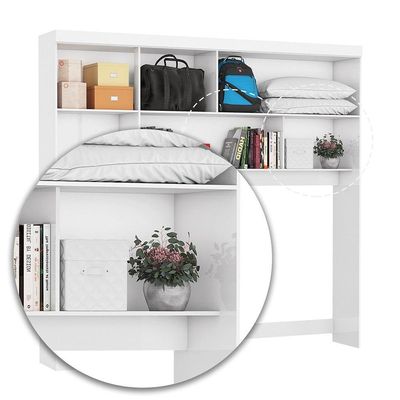 Guarda Roupa Modulado Com Cama Paris 4 Portas 2 Gavetas Branco