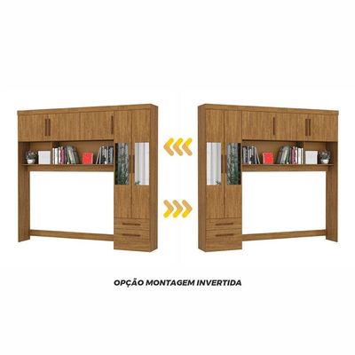 Guarda Roupa Modulado Paris 5 Portas Com Espelho E 2 Gavetas Freijó