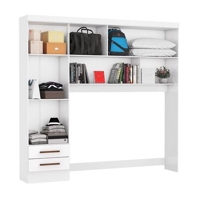 Guarda Roupa Modulado Paris 5 Portas 2 Gavetas Branco